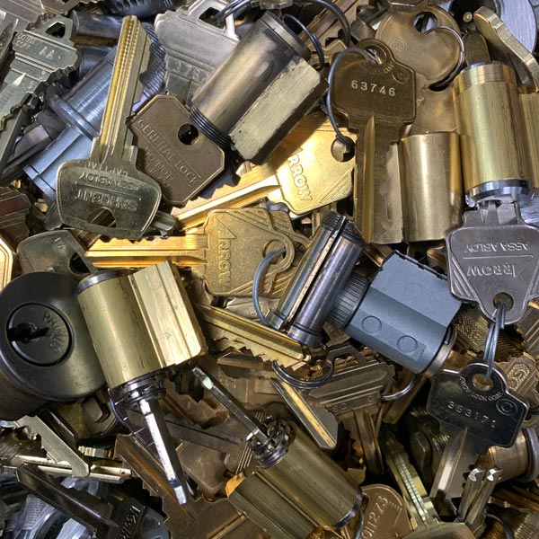 box of locks and keys